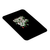 Lasst uns Lit - Funny Drinking Christmas Light Gra Magnet (Rechte Seite)