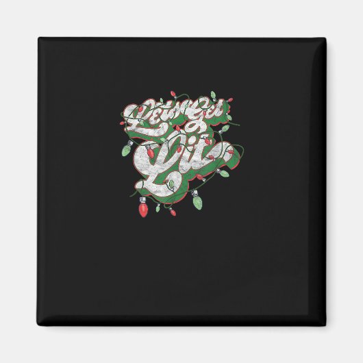 Lasst uns Lit - Funny Drinking Christmas Light Gra Magnet (Vorne)