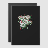 Lasst uns Lit - Funny Drinking Christmas Light Gra Magnetkarte (Vorne/Hinten)