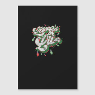 Lasst uns Lit - Funny Drinking Christmas Light Gra Magnetkarte