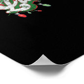 Lasst uns Lit - Funny Drinking Christmas Light Gra Poster (Ecke)