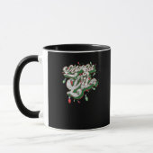 Lasst uns Lit - Funny Drinking Christmas Light Gra Tasse (Links)