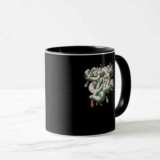 Lasst uns Lit - Funny Drinking Christmas Light Gra Tasse (VorderseiteRechts)