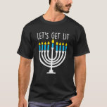 Lasst uns Lit Funny Hanukkah schlafen für Jungs Mä T-Shirt<br><div class="desc">Lass uns Lit Funny Hanukkah Schlaf für Jungs Mädchen Shirt</div>