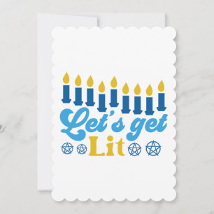 Lasst uns Lit holen! Flache Grußkarte Einladung