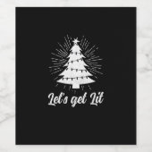 Lasst uns Lit holen - Funny Christmas Weinetikett (Einzelnes Label)