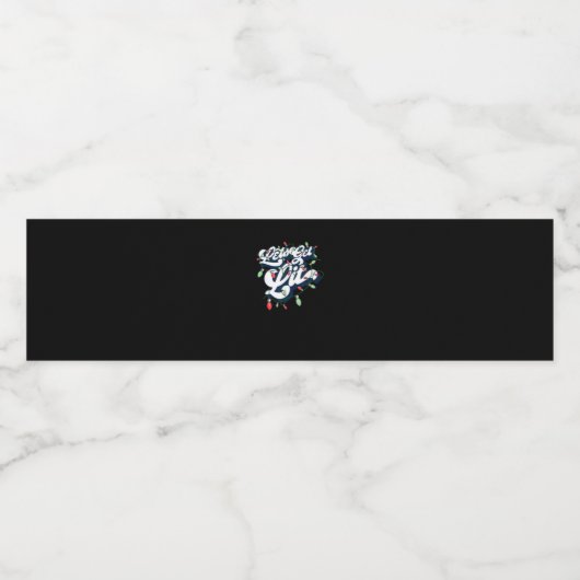 Lasst uns Lit holen! Funny Drink Weihnachts Light Wasserflaschenetikett (Einzelnes Label)