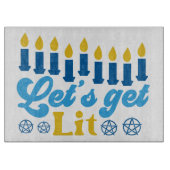 Lasst uns Lit holen! Glasschneidplatte Schneidebrett (Vorderseite)