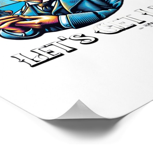 Lasst uns Lit holen! Klassische Coole Minimal Poster (Ecke)