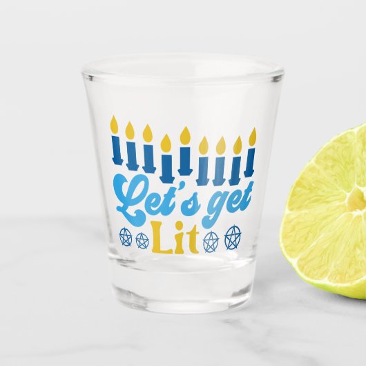 Lasst uns Lit holen! Schnapsglas (Vorderseite)