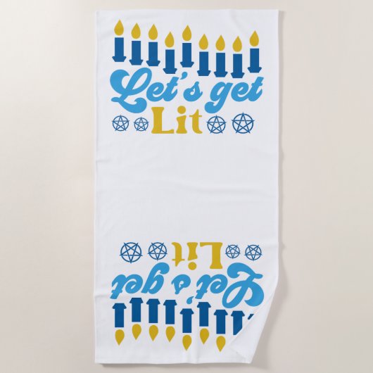 Lasst uns Lit holen! Strandtuch (Vorderseite)