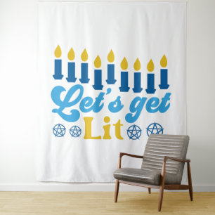 Lasst uns Lit holen! Wandteppich