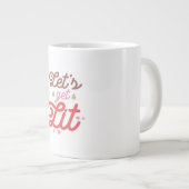 Lasst uns Lit holen, Weihnachten Jumbo-Tasse (Vorderseite Rechts)