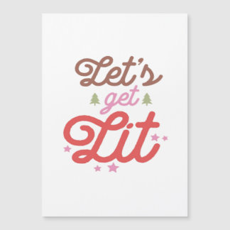 Lasst uns Lit holen, Weihnachten Magnetkarte