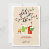 Lasst uns Lit Holiday Einladung holen (Vorderseite)