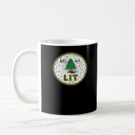 Lasst uns Lit Lit für Weihnachten Weihnachten Weih Kaffeetasse (Links)
