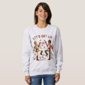Lasst uns Lit Nutcrackers Weihnachts-Sweatshirt ho Sweatshirt (Vorne ganz)