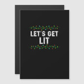 Lasst uns Lit Pajamas Funny Niedlich Lights Weihna Magnetkarte (Vorne/Hinten)