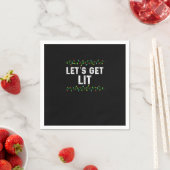 Lasst uns Lit Pajamas Funny Niedlich Lights Weihna Serviette (Beispiel)
