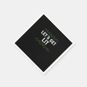 Lasst uns Lit Pajamas Funny Niedlich Lights Weihna Serviette (Ecke)