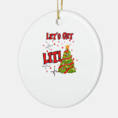 Lasst uns Lit, Spaß Idiom - Weihnachten im Party Keramik Ornament (Links)