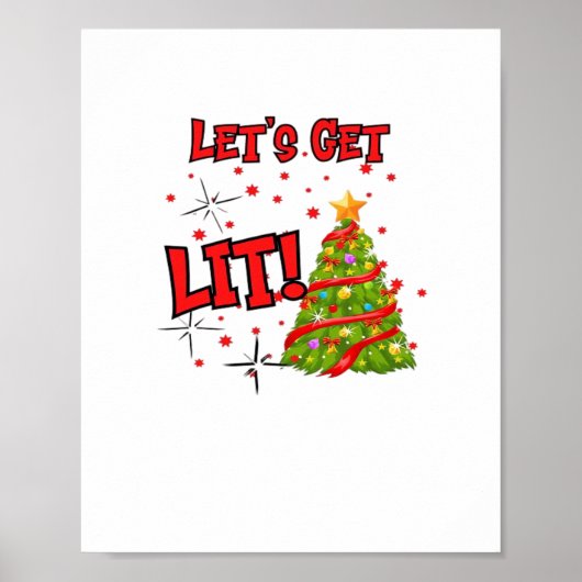 Lasst uns Lit, Spaß Idiom - Weihnachten im Party Poster (Vorne)