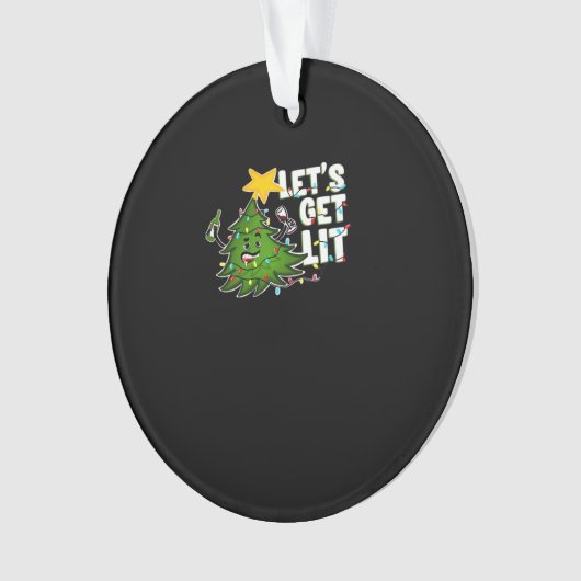 Lasst uns Lit Tipsy Weihnachtsbaum Classic bekomme Ornament (Vorderseite)
