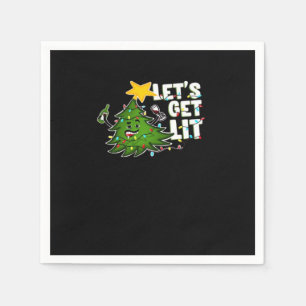 Lasst uns Lit Tipsy Weihnachtsbaum Classic bekomme Serviette
