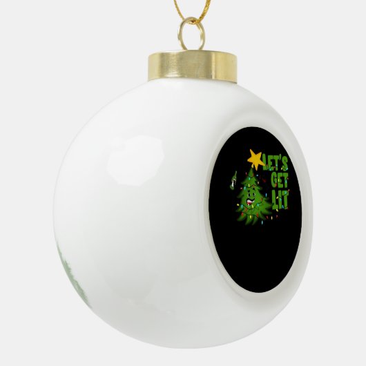 Lasst uns Lit Tipsy Weihnachtsbaum Funny Essential Keramik Kugel-Ornament (Links)