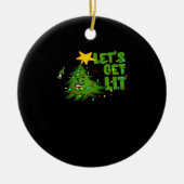 Lasst uns Lit Tipsy Weihnachtsbaum Funny Essential Keramik Ornament (Vorne)