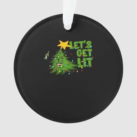 Lasst uns Lit Tipsy Weihnachtsbaum Funny Essential Ornament (Vorderseite)