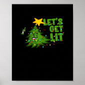 Lasst uns Lit Tipsy Weihnachtsbaum Funny Essential Poster (Vorne)