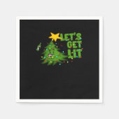 Lasst uns Lit Tipsy Weihnachtsbaum Funny Essential Serviette (Vorderseite)
