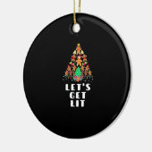 Lasst uns Lit - Weihnachten ist unverzichtbar Keramik Ornament (Links)