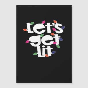 Lasst uns Lite Light Bulbs Classic Magnetkarte