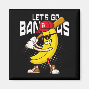 Lasst uns Los Banane Retro-Banane-Shirt Jungen Kin Magnet