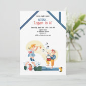 Lasst uns Loud Birthday einladen Einladung (Stehend Vorderseite)