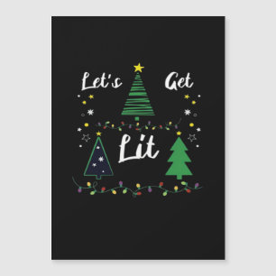 Lasst uns lustig werden Lustiges Weihnachten Trink Magnetkarte
