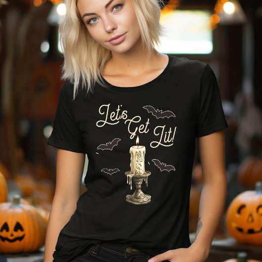 Lasst uns lustige Halloween-Stimmung erzeugen Tri-Blend Shirt