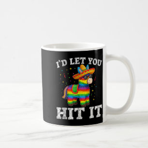 Lasst uns lustige Piñata Sombrero Regenbogen Fiest Kaffeetasse