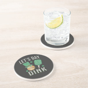 Lasst uns lustigen Pickleball trinken  Getränkeuntersetzer
