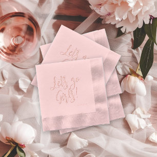 Lasst uns Mädchen Brautparty Bachelorette gehen Servietten Mit Folie