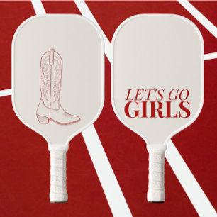 Lasst uns Mädchen Cowgirls Pickleball Paddel gehen Schläger