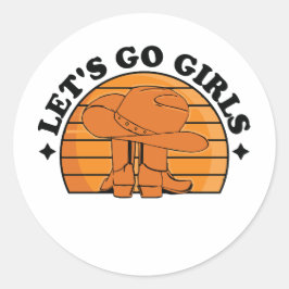 Lasst uns Mädchen gehen, Girls Night Out Runder Aufkleber