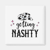 Lasst uns Mädchen gehen Hitched Nashty Bride Getti Magnet (Vorne)