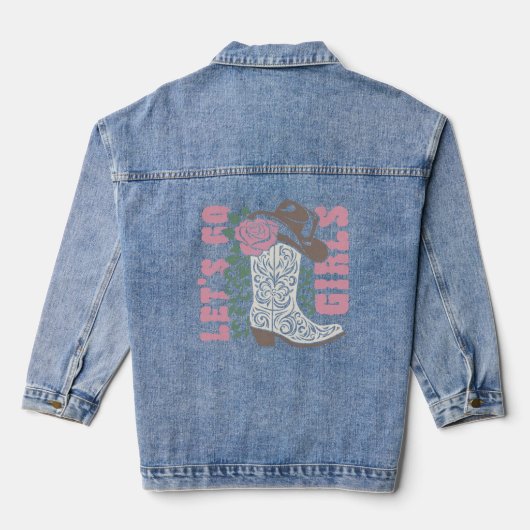 Lasst uns Mädchen gehen Jeansjacke (Rückseite)