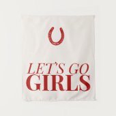 Lasst uns Mädchen gehen Wandteppich (Vorderseite)