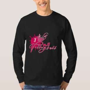 Lasst uns Mädchen Volleyball spielen Design Beachv T-Shirt