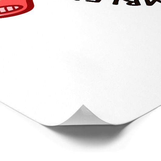 Lasst uns mal den Funny Stomach Pun Rummeln Poster (Ecke)