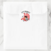 Lasst uns mal den Funny Stomach Pun Rummeln Runder Aufkleber (Tasche)